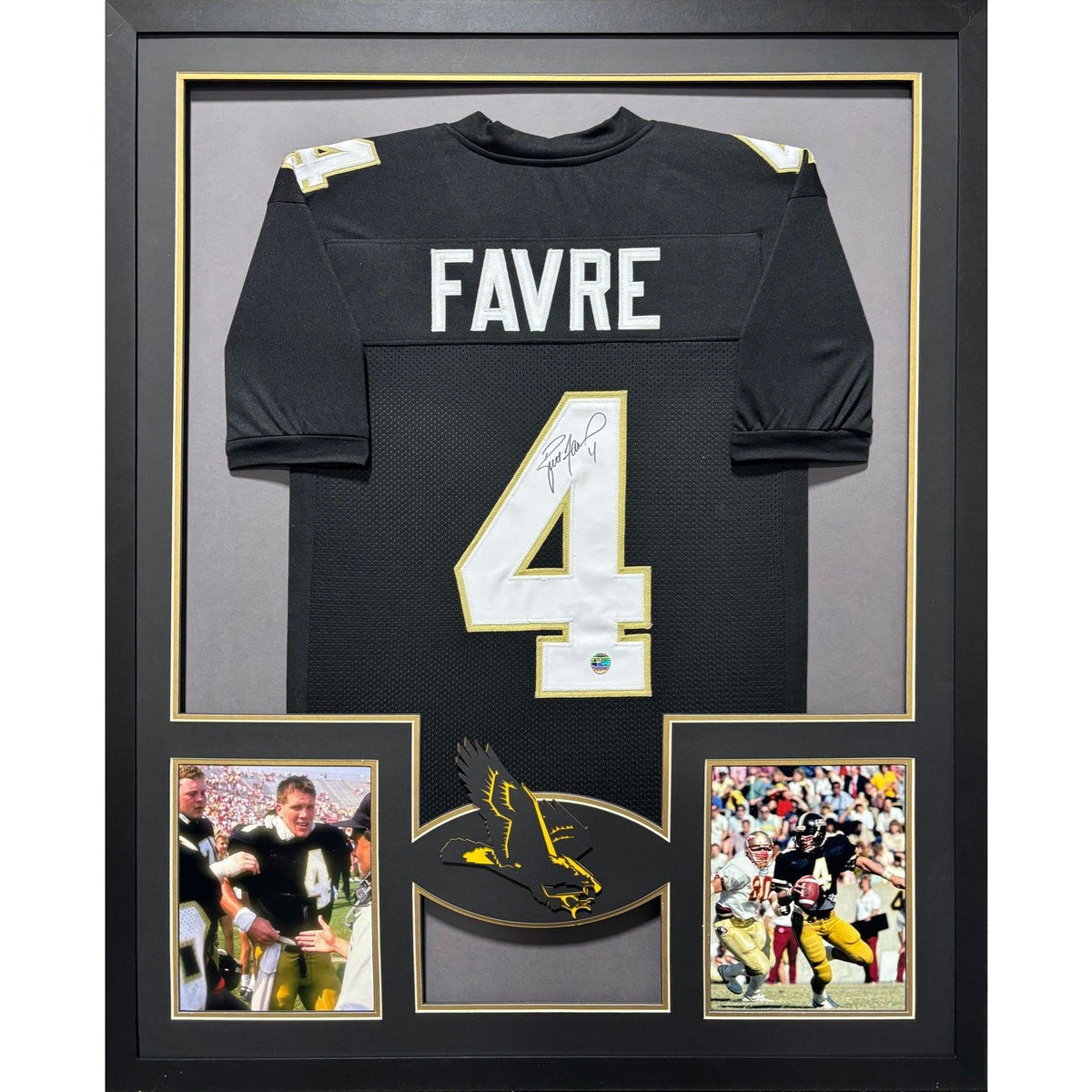 Brett Favre Framed Jersey Autographed Signed Favre COA Southern Mississippi SM