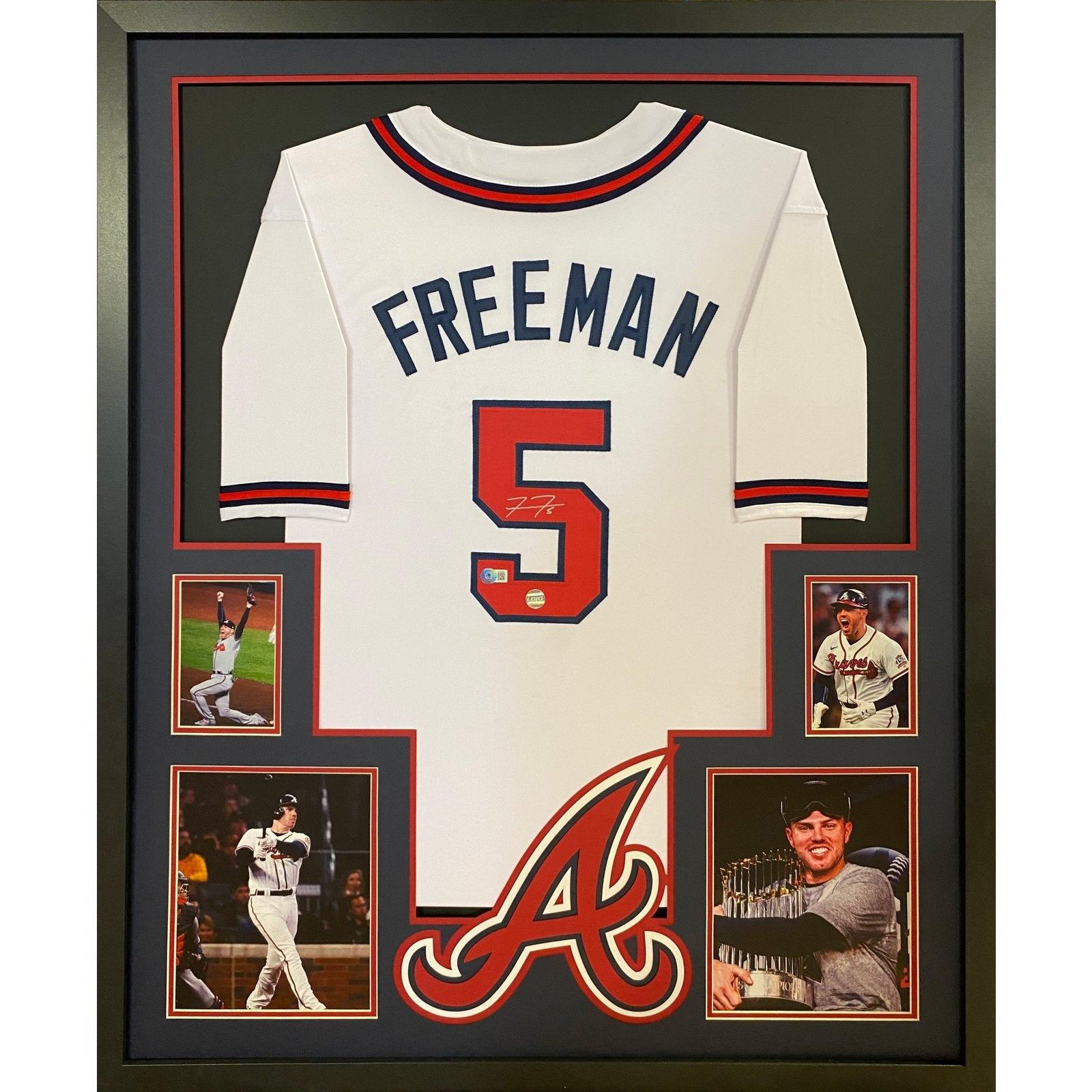 Freddie Freeman Autographed Framed Braves Jersey - The Stadium Studio