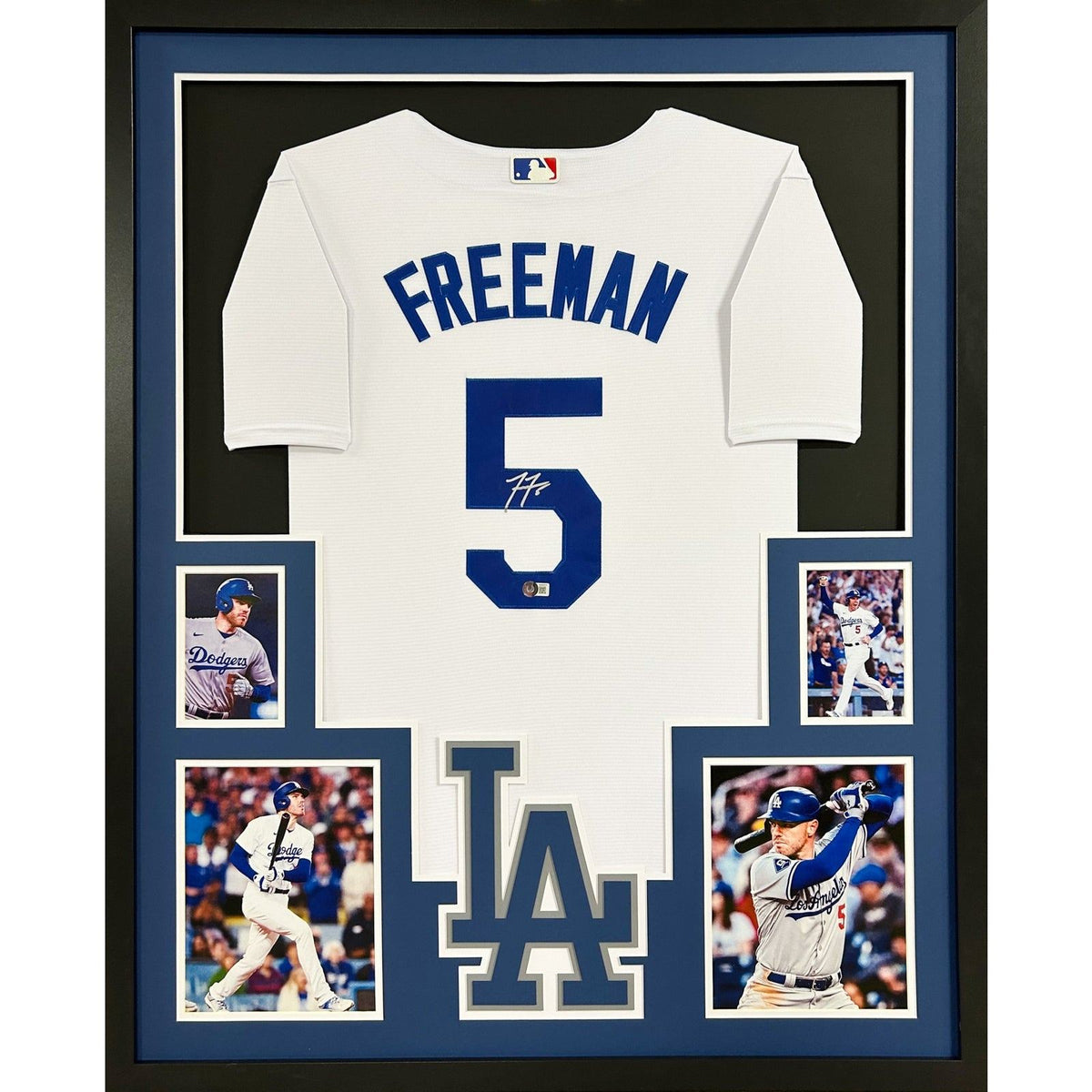 Freddie Freeman Framed Jersey Autographed Signed Beckett COA L.A. Dodgers