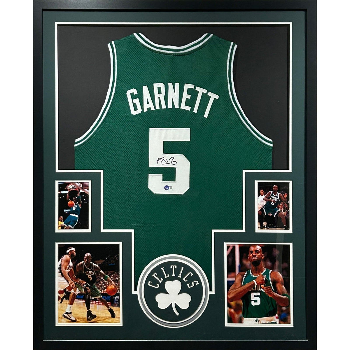Kevin Garnett Framed Signed Celtics Jersey Beckett Autographed