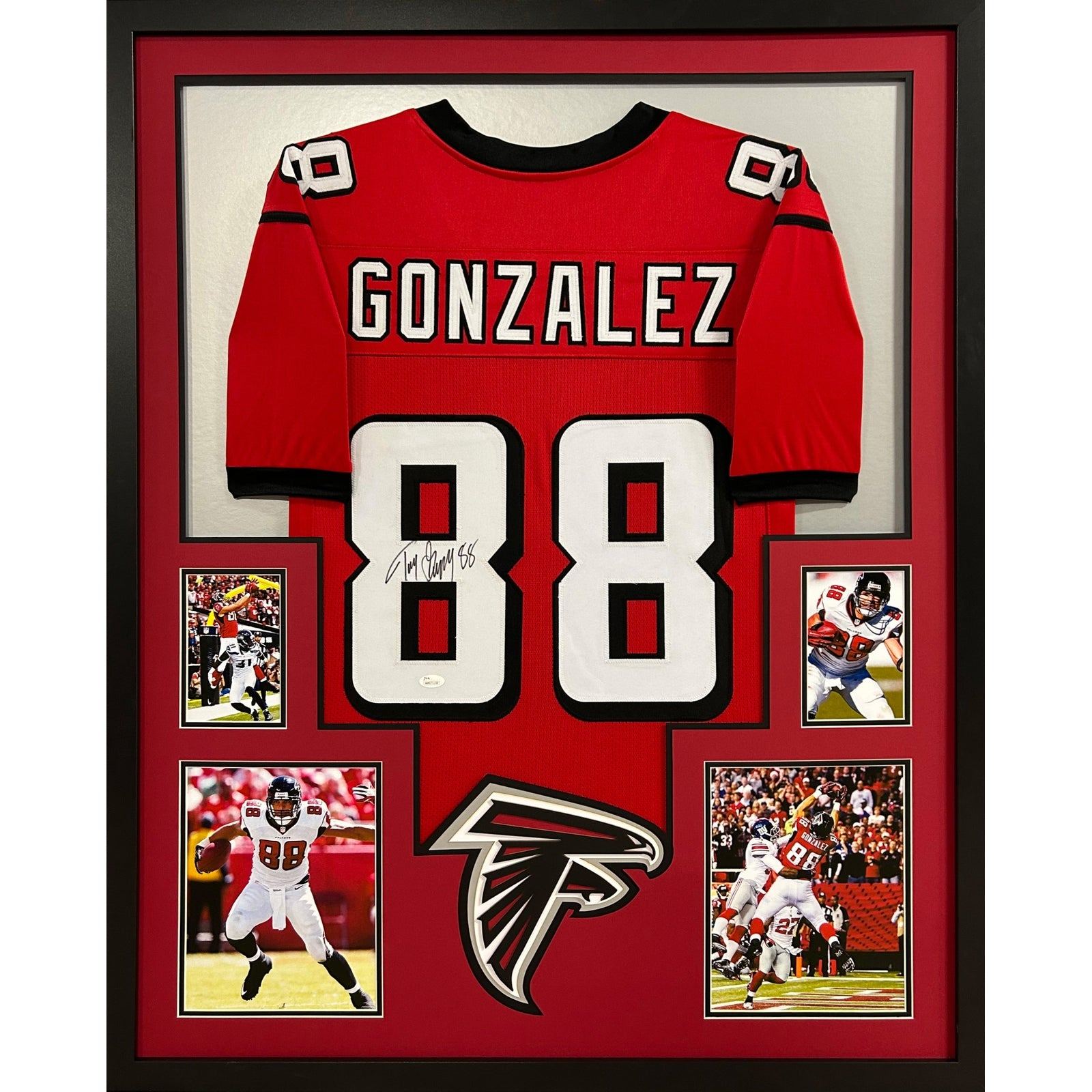 Tony Gonzalez Framed Signed Jersey JSA Autographed Atlanta Falcons