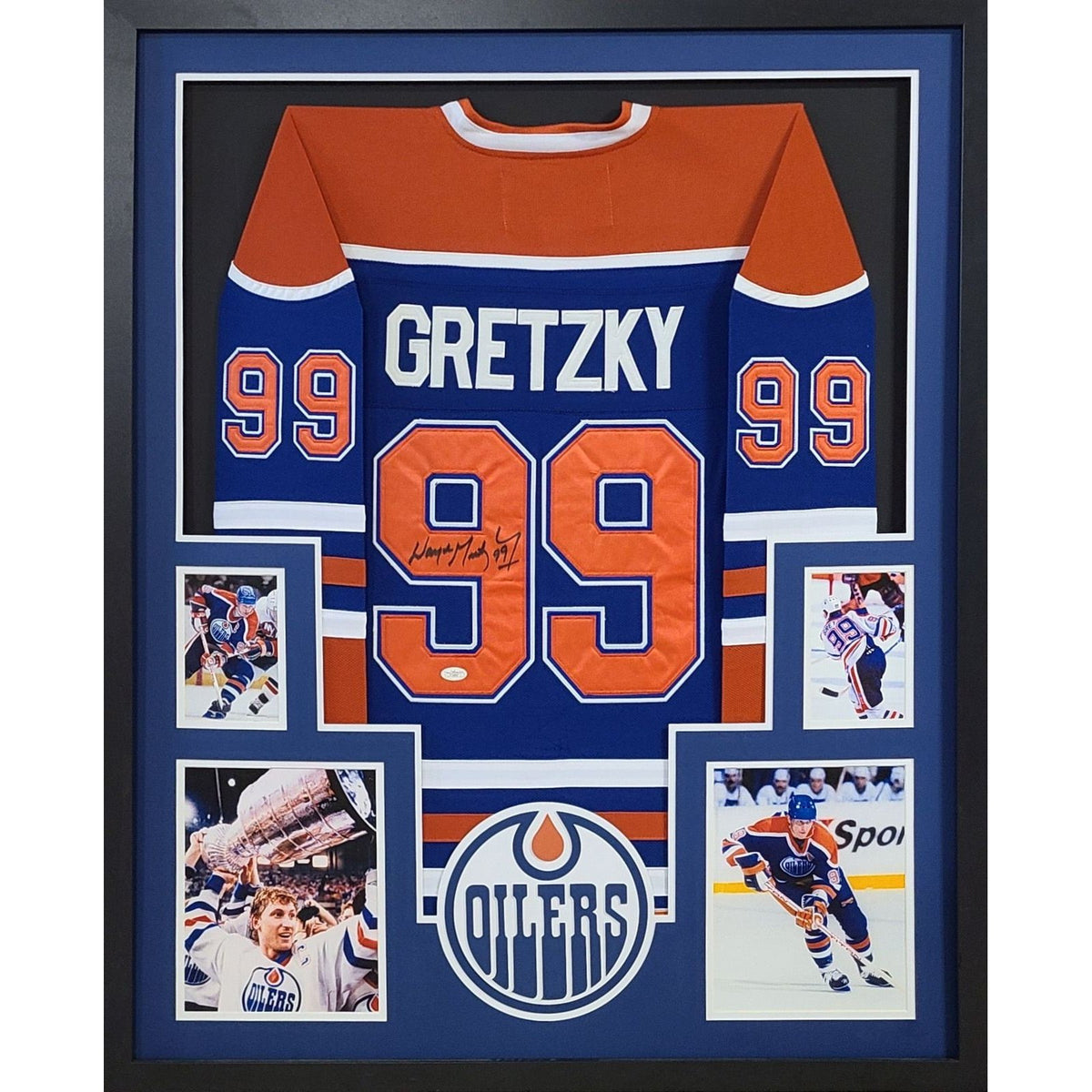 Wayne Gretzky Framed Signed Edmonton Oilers Jersey JSA COA Autographed