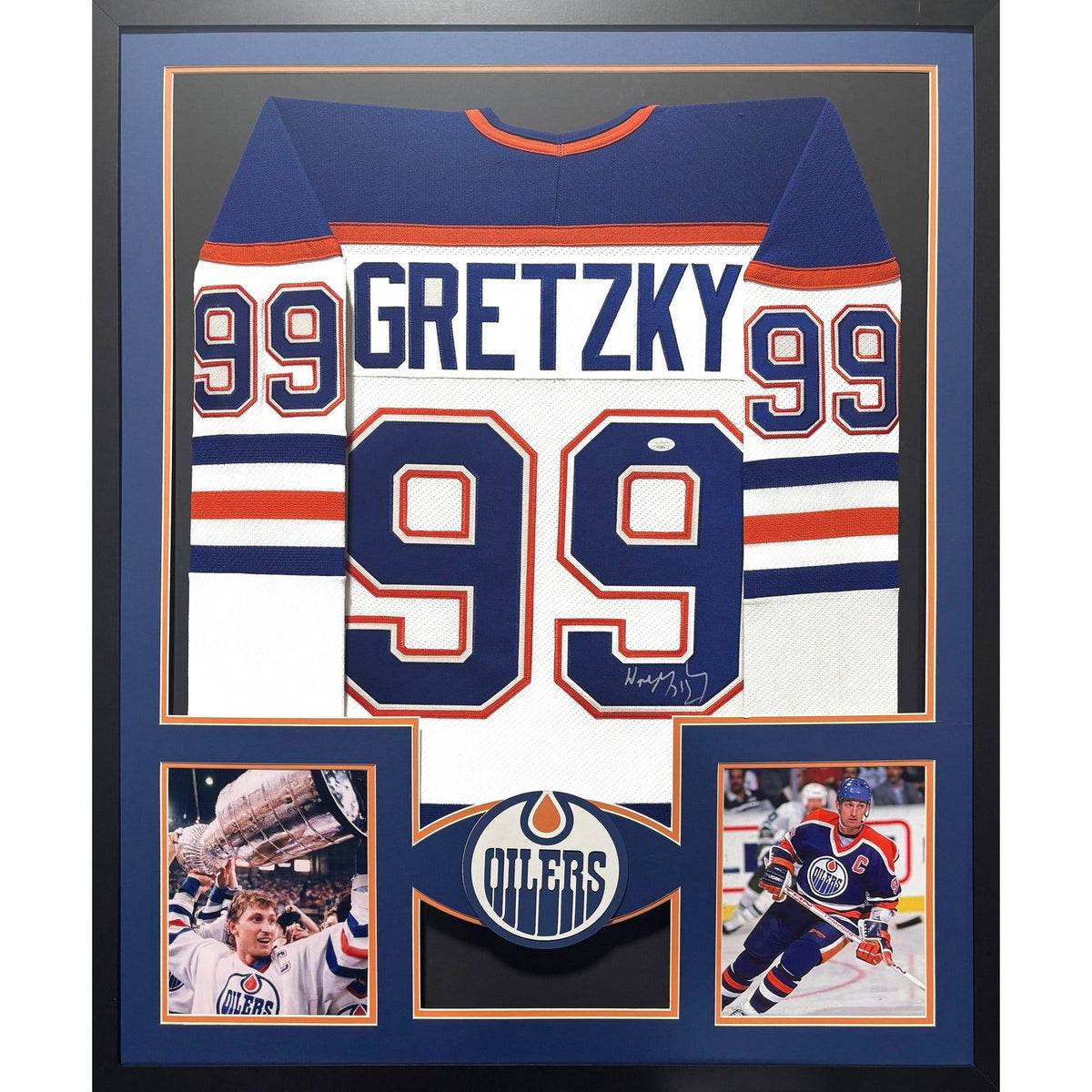 Wayne Gretzky Framed Signed Edmonton Oilers Jersey JSA Autographed 4P