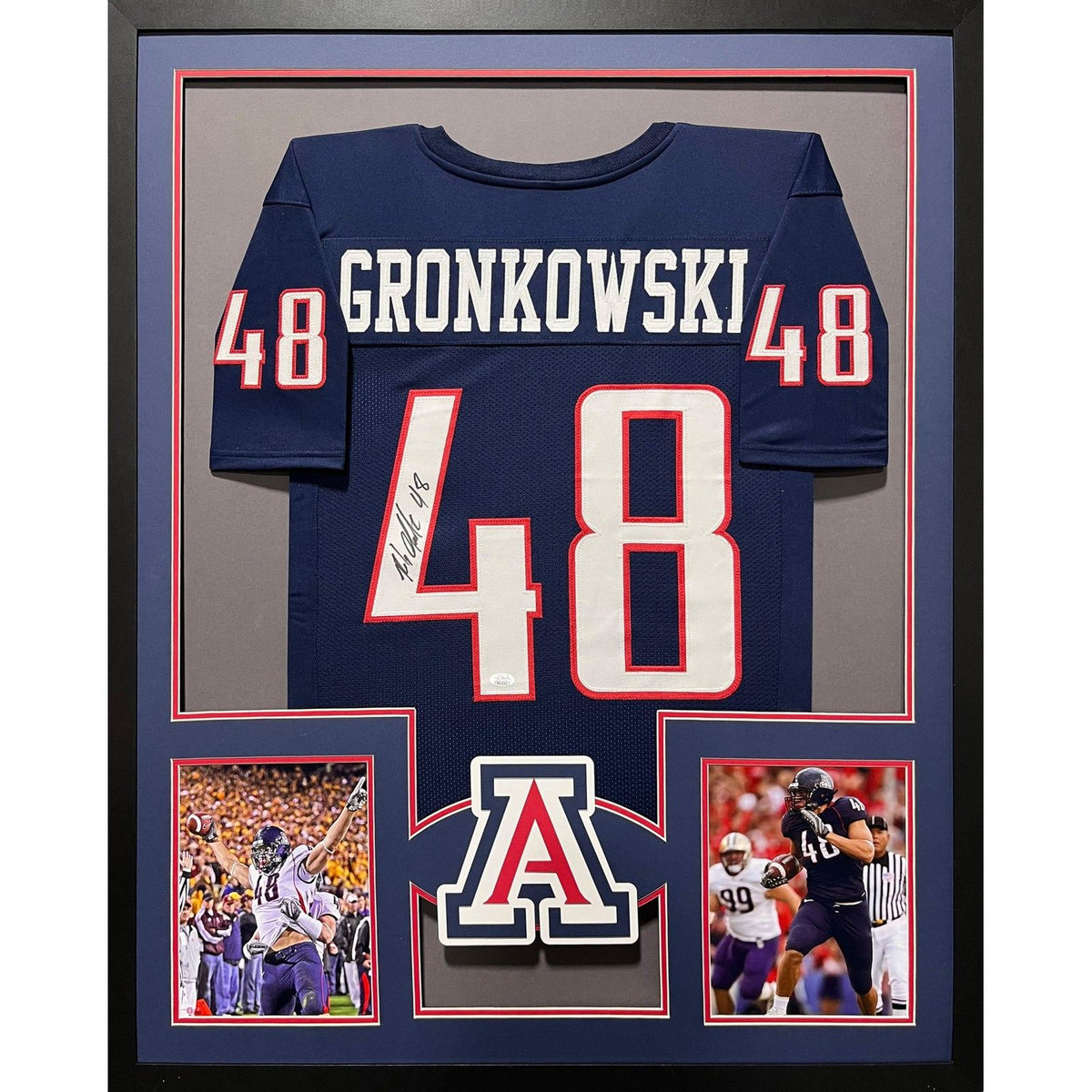 Rob Gronkowski Framed Signed Arizona Jersey JSA Autographed