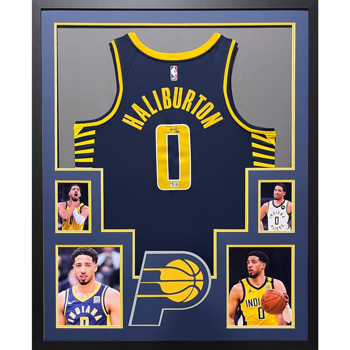Tyrese Haliburton Framed Signed Indiana Pacers Jersey Beckett Autographed