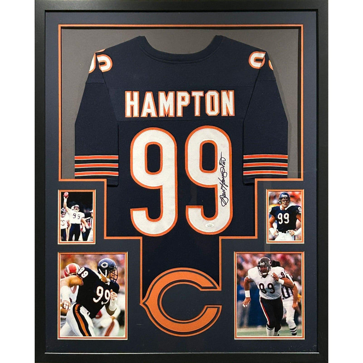 Dan Hampton Framed Signed Jersey JSA Autographed Chicago Bears