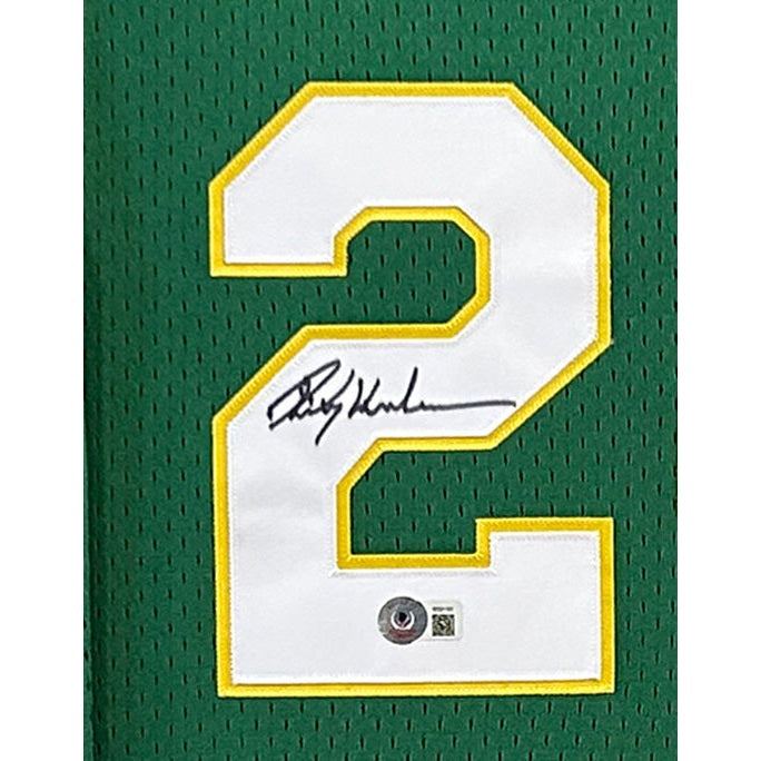 Rickey Henderson Framed Signed Oakland Athletics Jersey Beckett Autographed