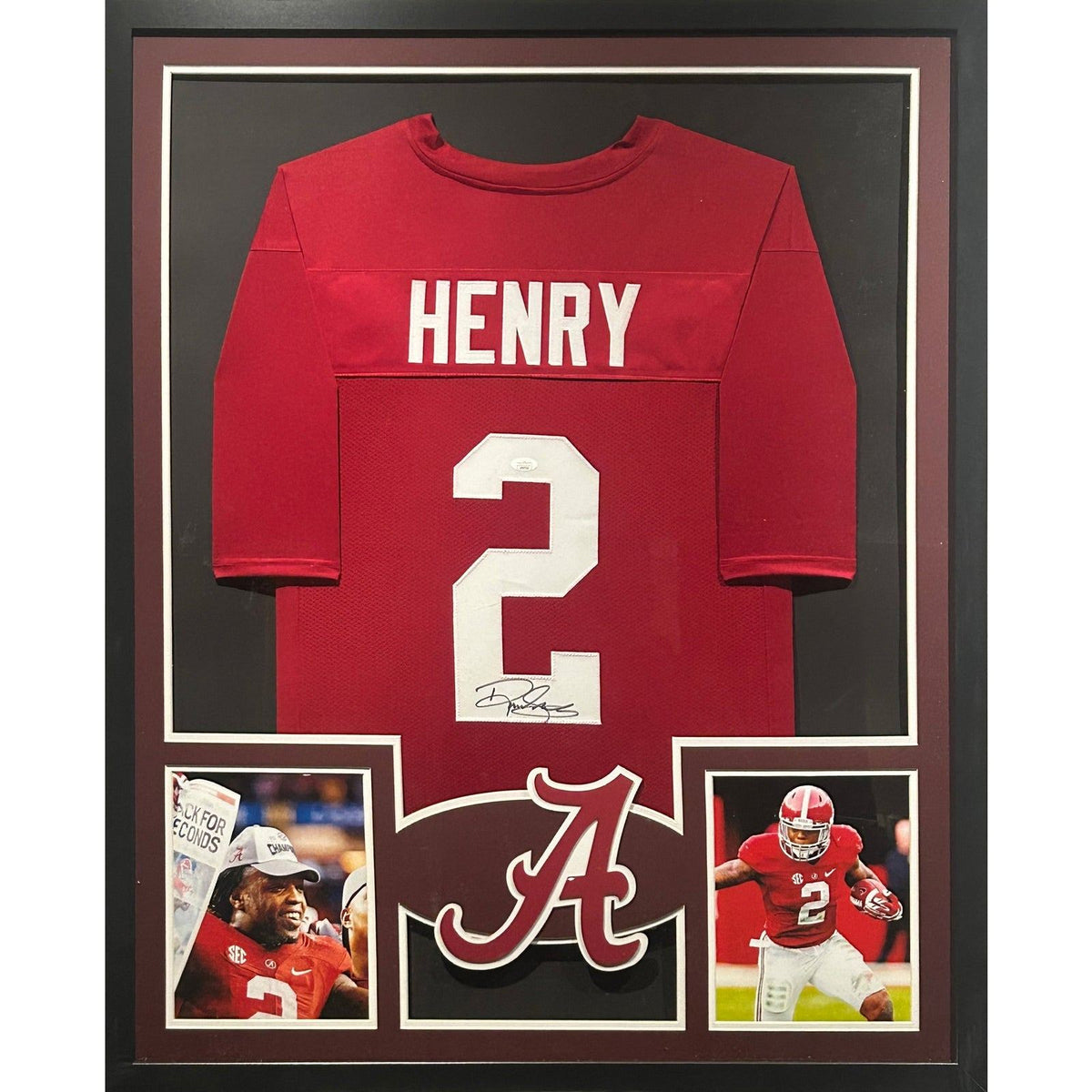 Derrick Henry Framed Signed Jersey Beckett Autographed Alabama Crimson Tide 2