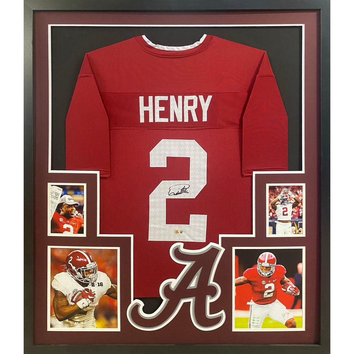 Derrick Henry Framed Signed Jersey Beckett Autographed Alabama 4PWN