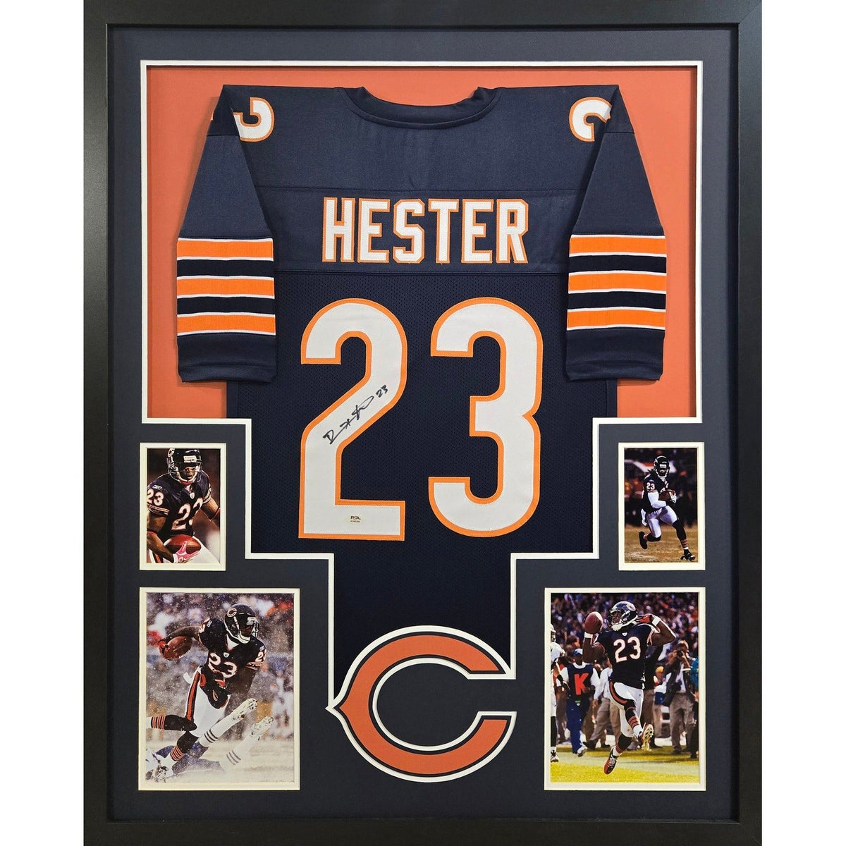 Devin Hester Framed Signed Chicago Bears Jersey PSA/DNA Autographed