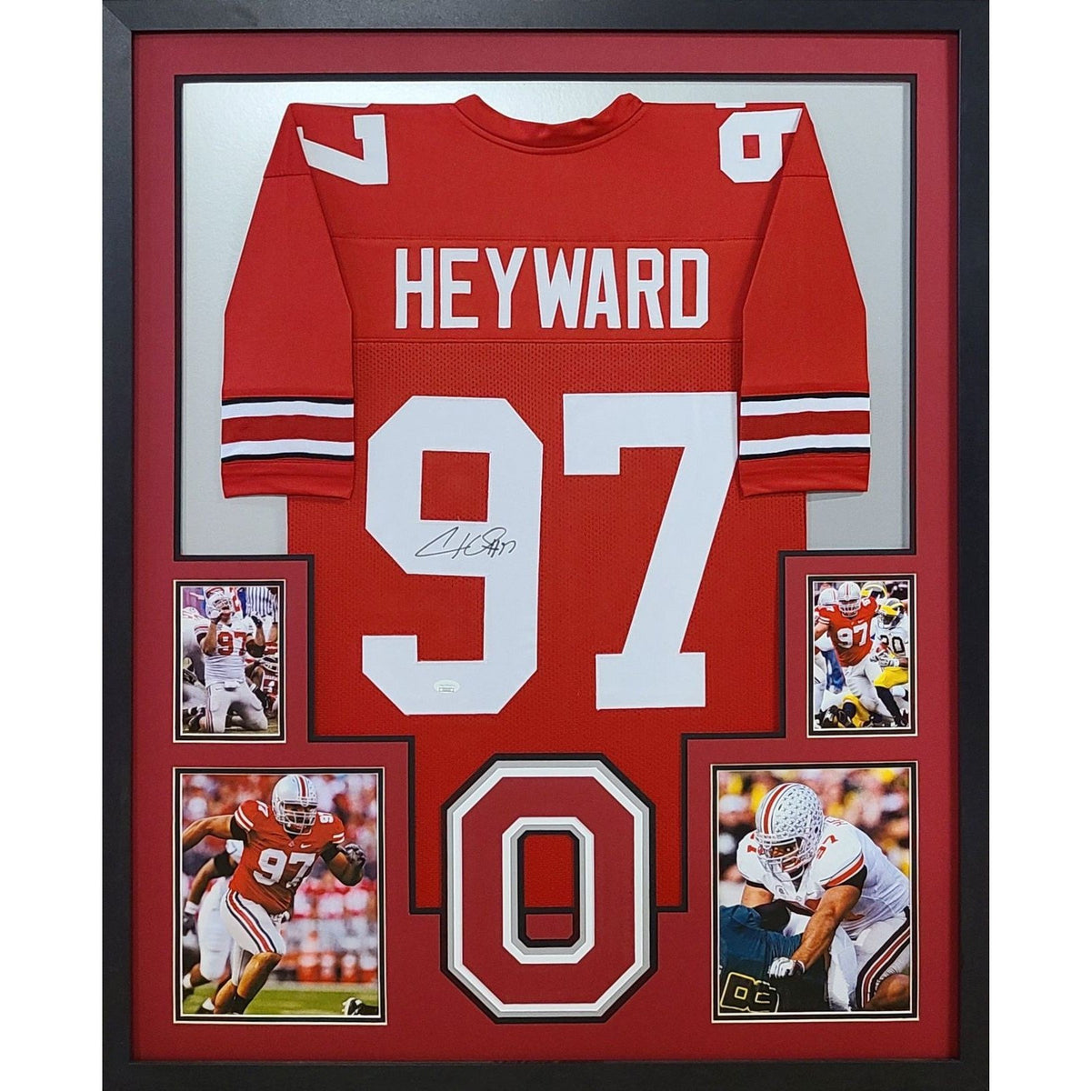 Cam Heyward Framed Signed Jersey JSA Autographed Ohio State Buckeyes