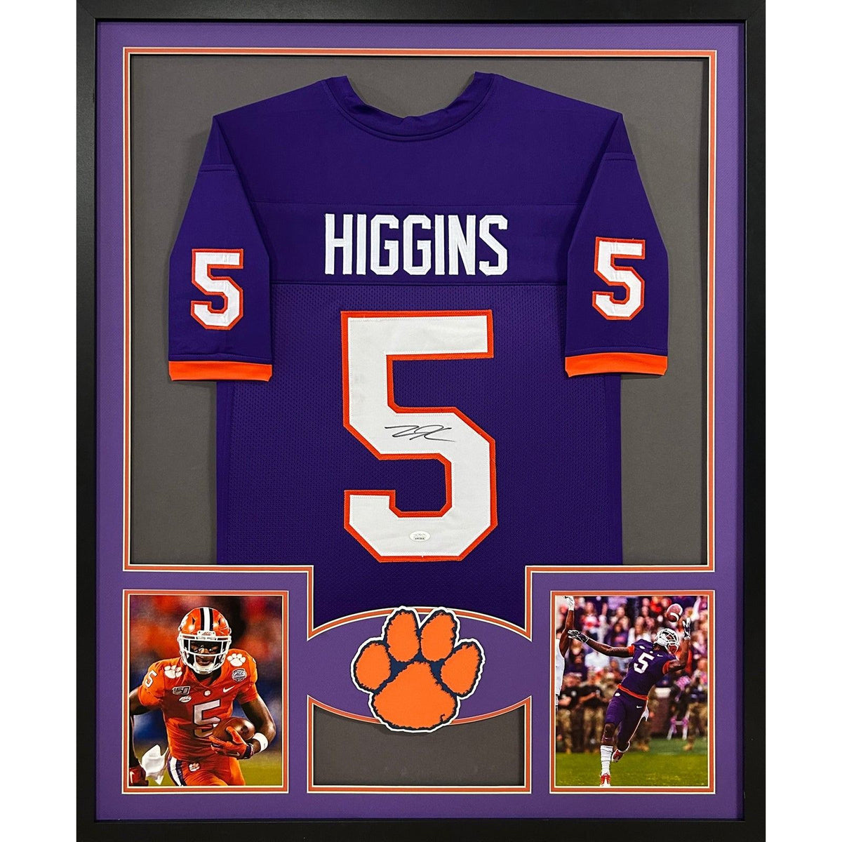 Tee Higgins Signed Framed Jersey JSA Autographed Clemson Bengals