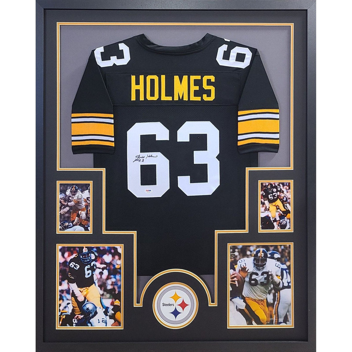 Ernie Holmes Framed Signed Jersey PSA/DNA Autographed Pittsburgh Steelers