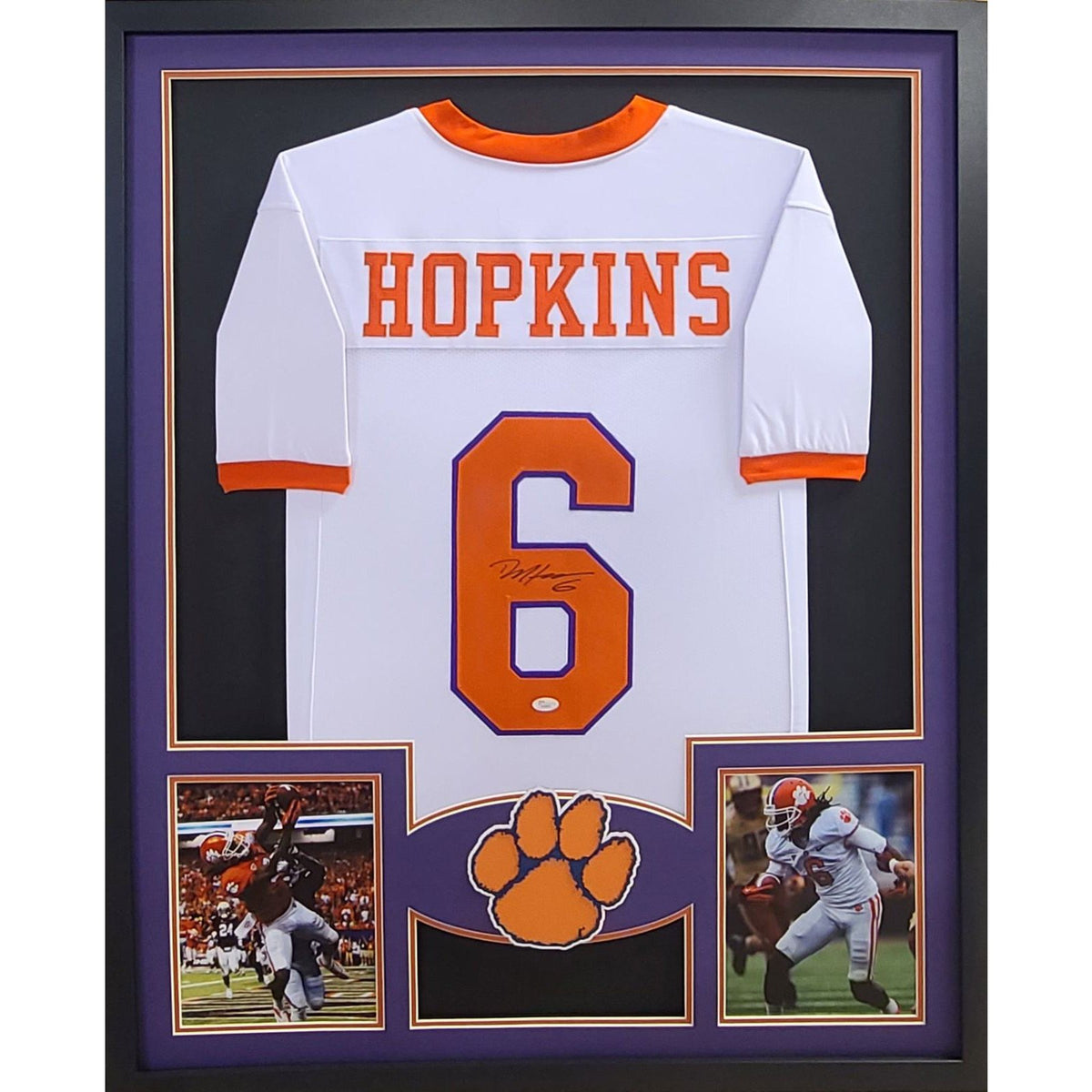 DeAndre Hopkins Framed Signed Clemson Jersey JSA Autographed Cardinals