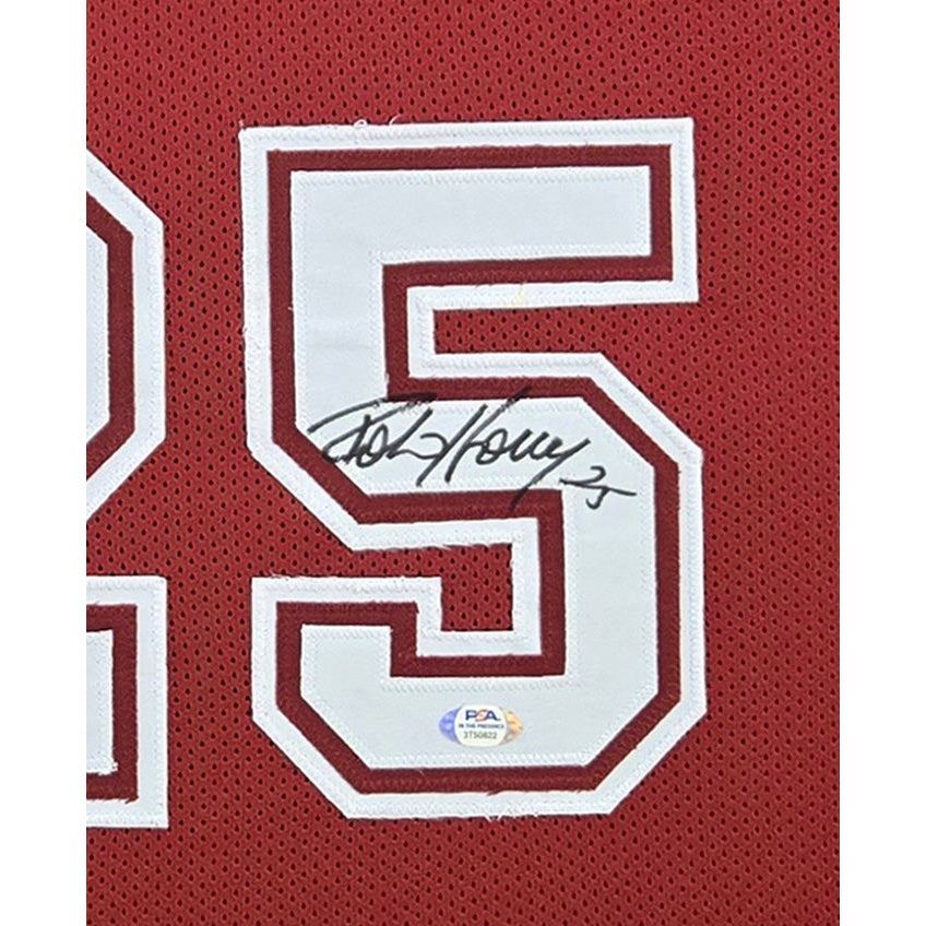 Robert Horry Framed Signed Red Jersey PSA/DNA Autographed Alabama