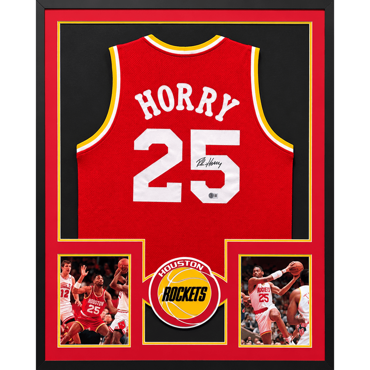 Robert Horry Framed Signed Jersey Beckett Autographed Houston Rockets