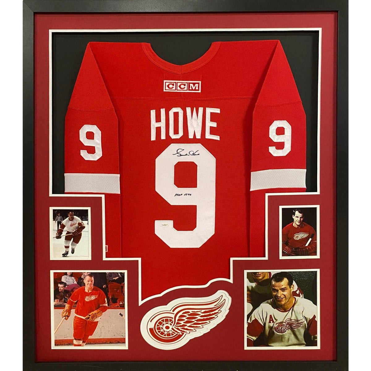 Gordie Howe Signed Framed Jersey JSA Autographed Detroit Red Wings