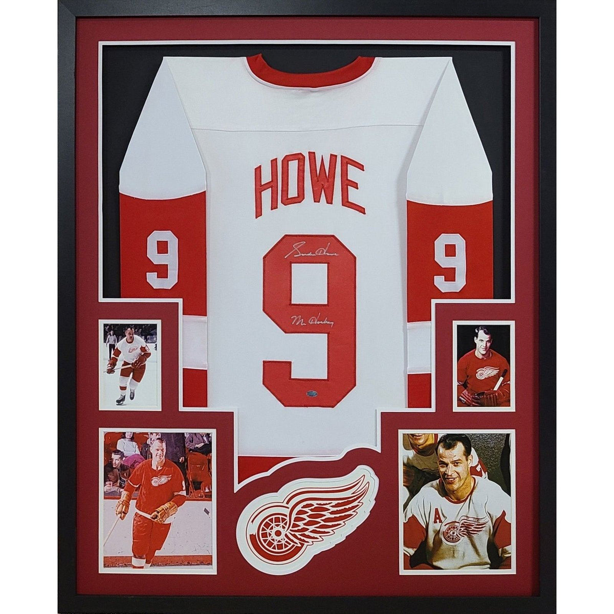 Gordie Howe Signed Framed Jersey Mounted Memories Autographed Detroit Red Wings