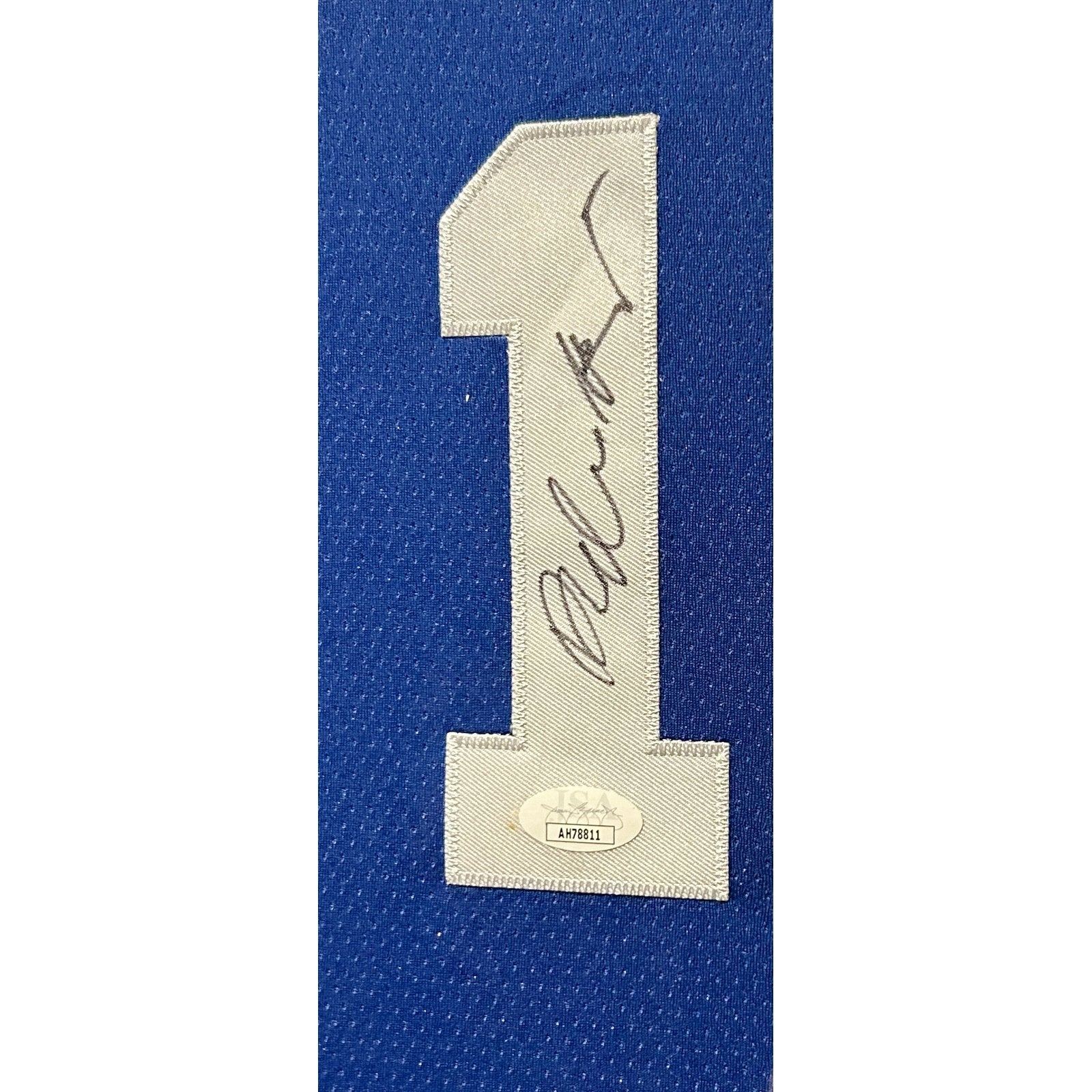 Bobby Hurley Framed Signed Front Duke Jersey JSA Autographed Blue Devils