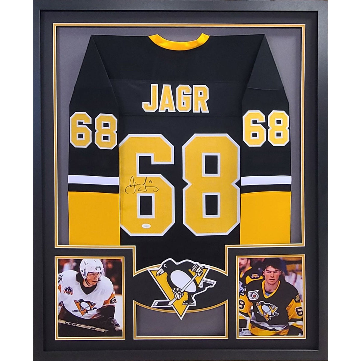 Jaromir Jagr Framed Signed Jersey JSA Autographed Pittsburgh Penguins
