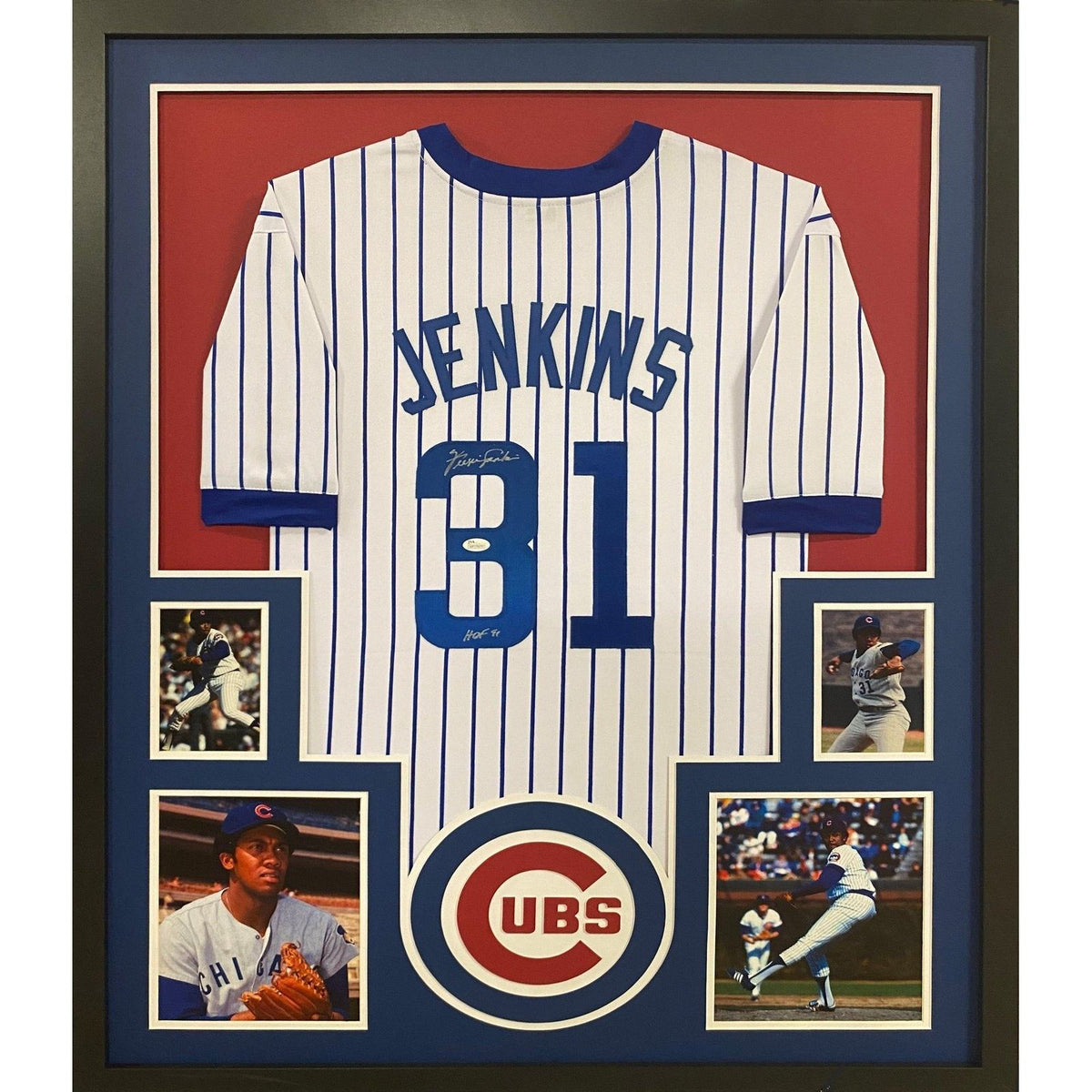 Fergie Jenkins Signed Framed Jersey JSA Autographed Chicago Cubs