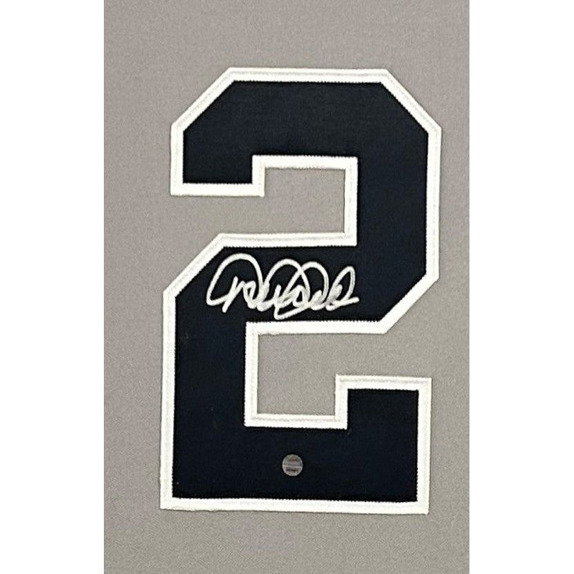 Derek Jeter Framed Signed Grey Jersey Steiner New York Yankees Autographed