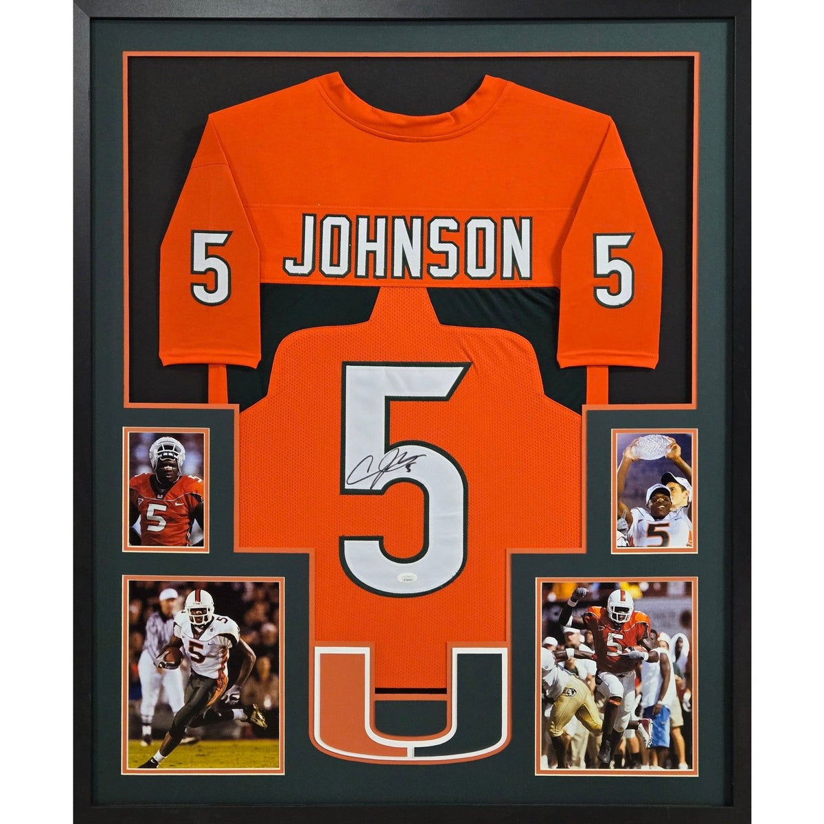 Andre Johnson Framed Signed Jersey Beckett Autographed Miami