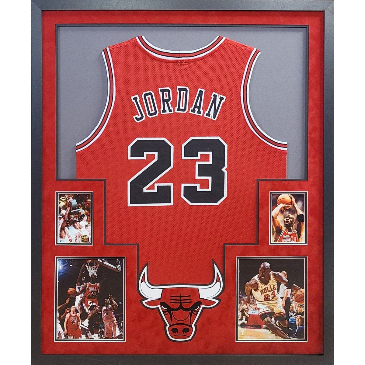 Michael Jordan UNSIGNED Framed Jersey Chicago Bulls AMR