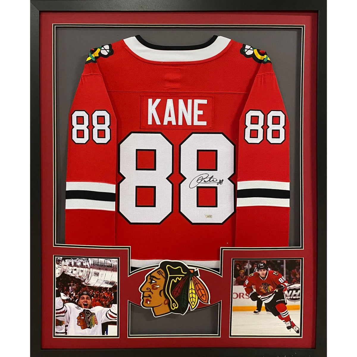 Patrick Kane Framed Signed Jersey Fanatics Chicago Blackhawks Autographed