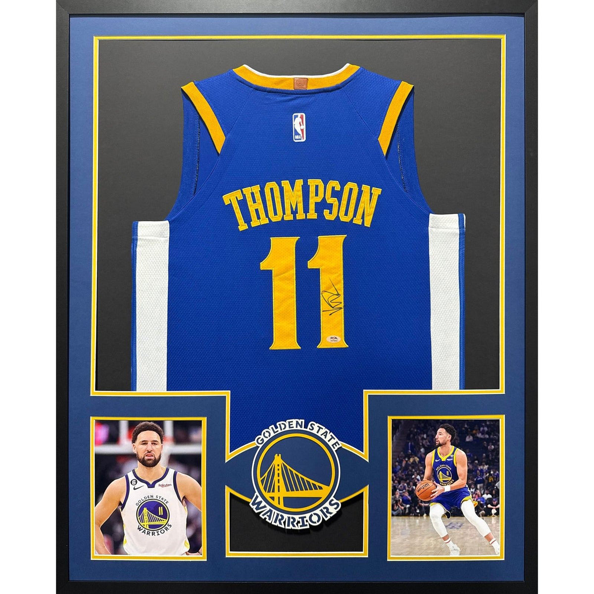 Klay Thompson Framed Signed Jersey PSA/DNA Autographed Warriors