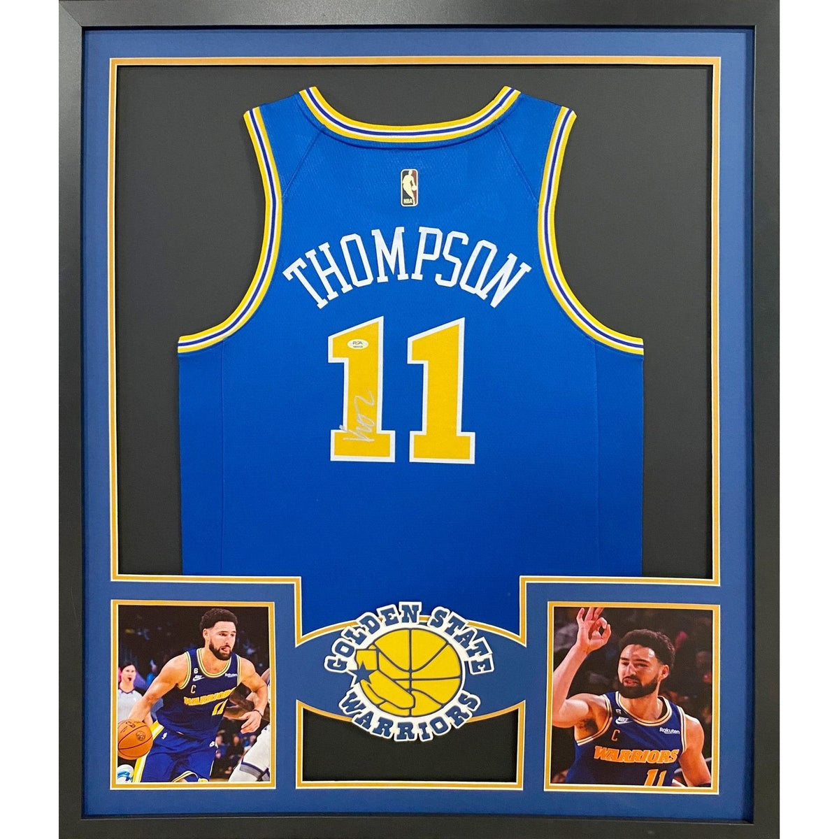 Klay Thompson Framed Signed Jersey PSA/DNA Autographed Golden State Warriors