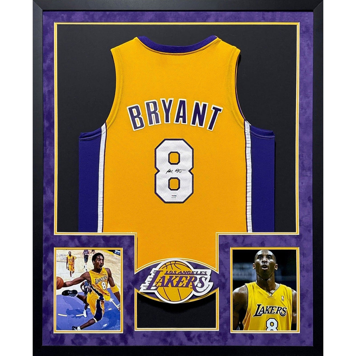 Kobe Bryant Framed Signed Jersey Autographed Signed Lakers Suede PSA/DNA