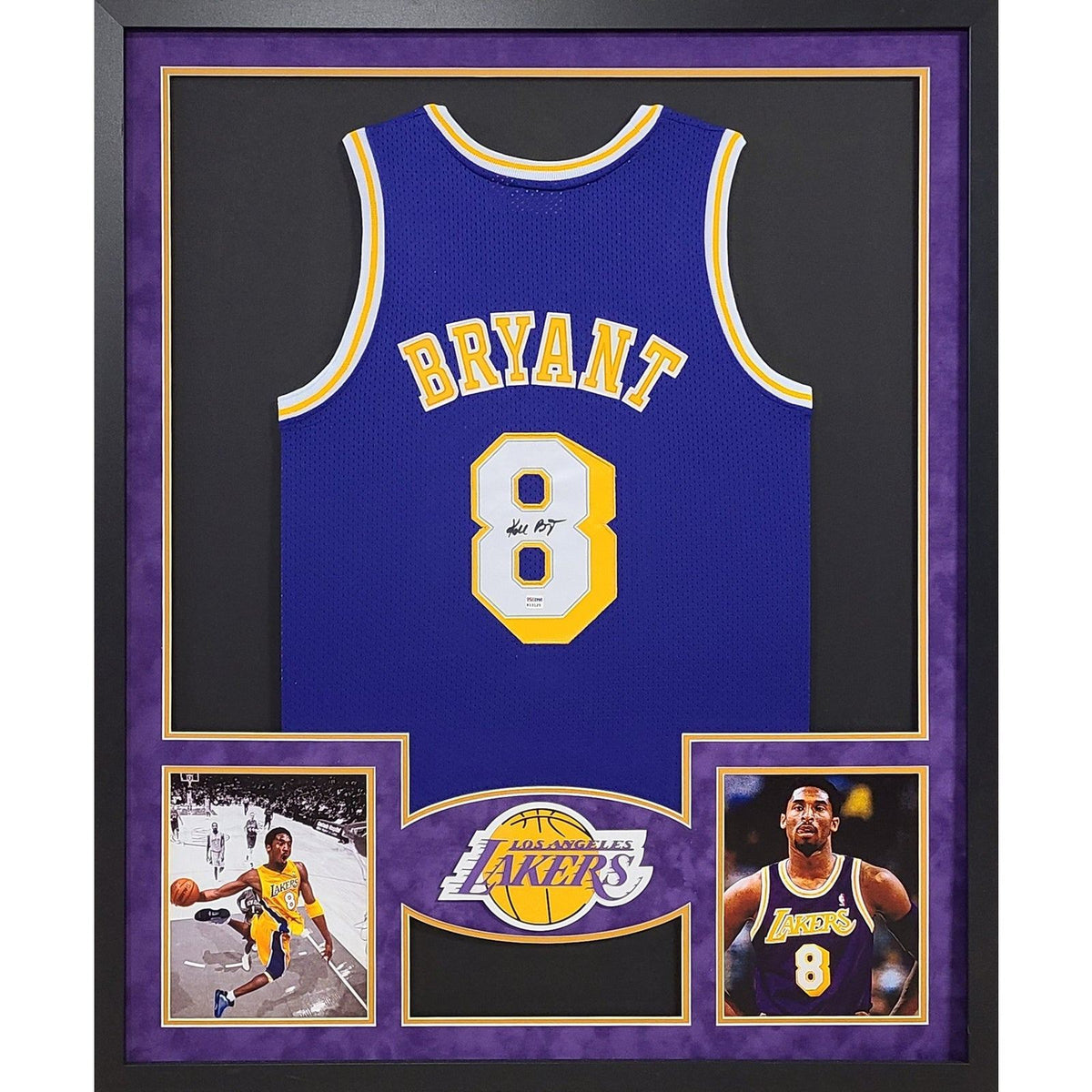Kobe Bryant Framed Signed Purple Jersey PSA/DNA Autographed LA Lakers