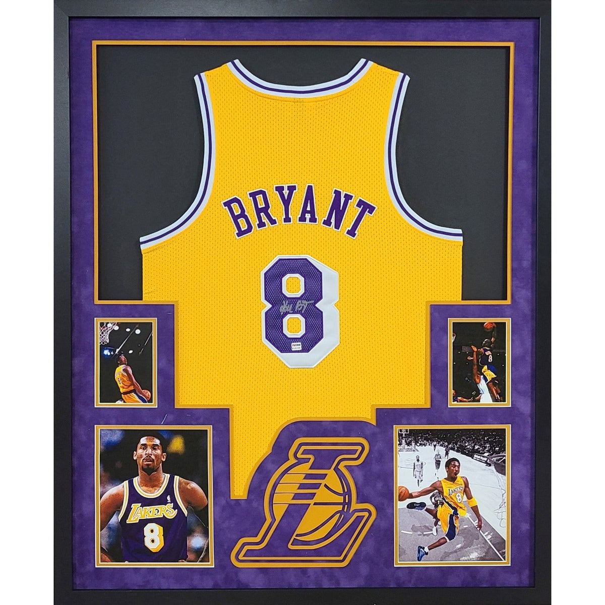 Kobe Bryant Framed Signed Jersey PSA/DNA Autographed Signed LA Lakers Yellow