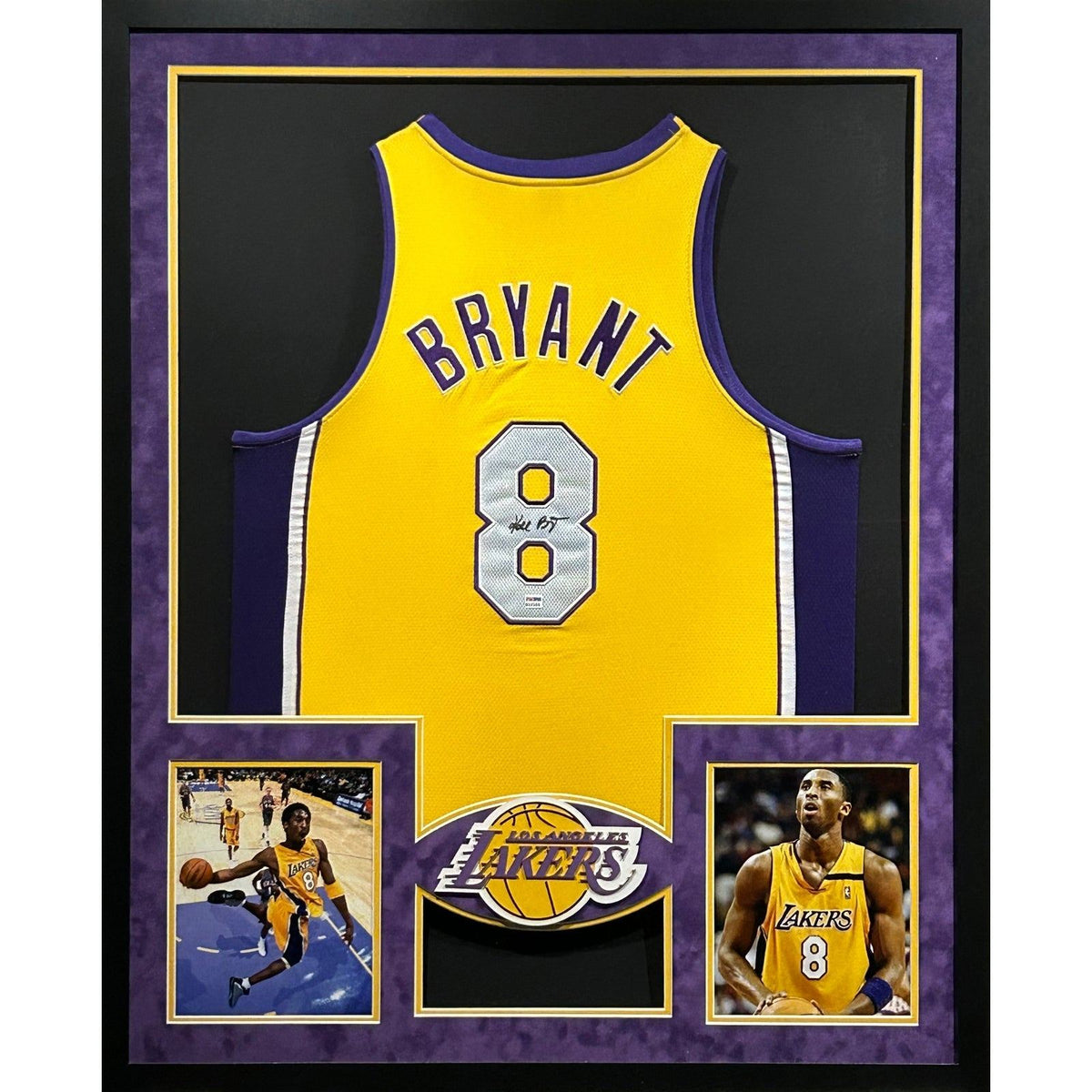 Kobe Bryant Framed Signed Jersey Autographed Signed Lakers Suede PSA/DNA