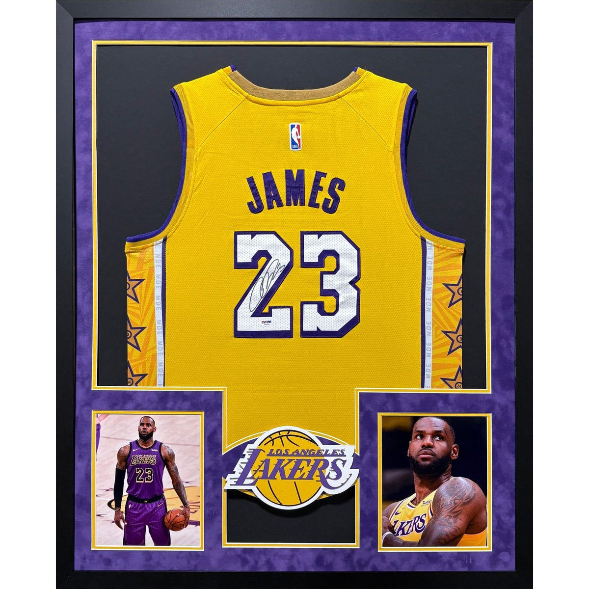 LeBron James Framed Signed Los Angeles Lakers Jersey Autographed PSA/DNA