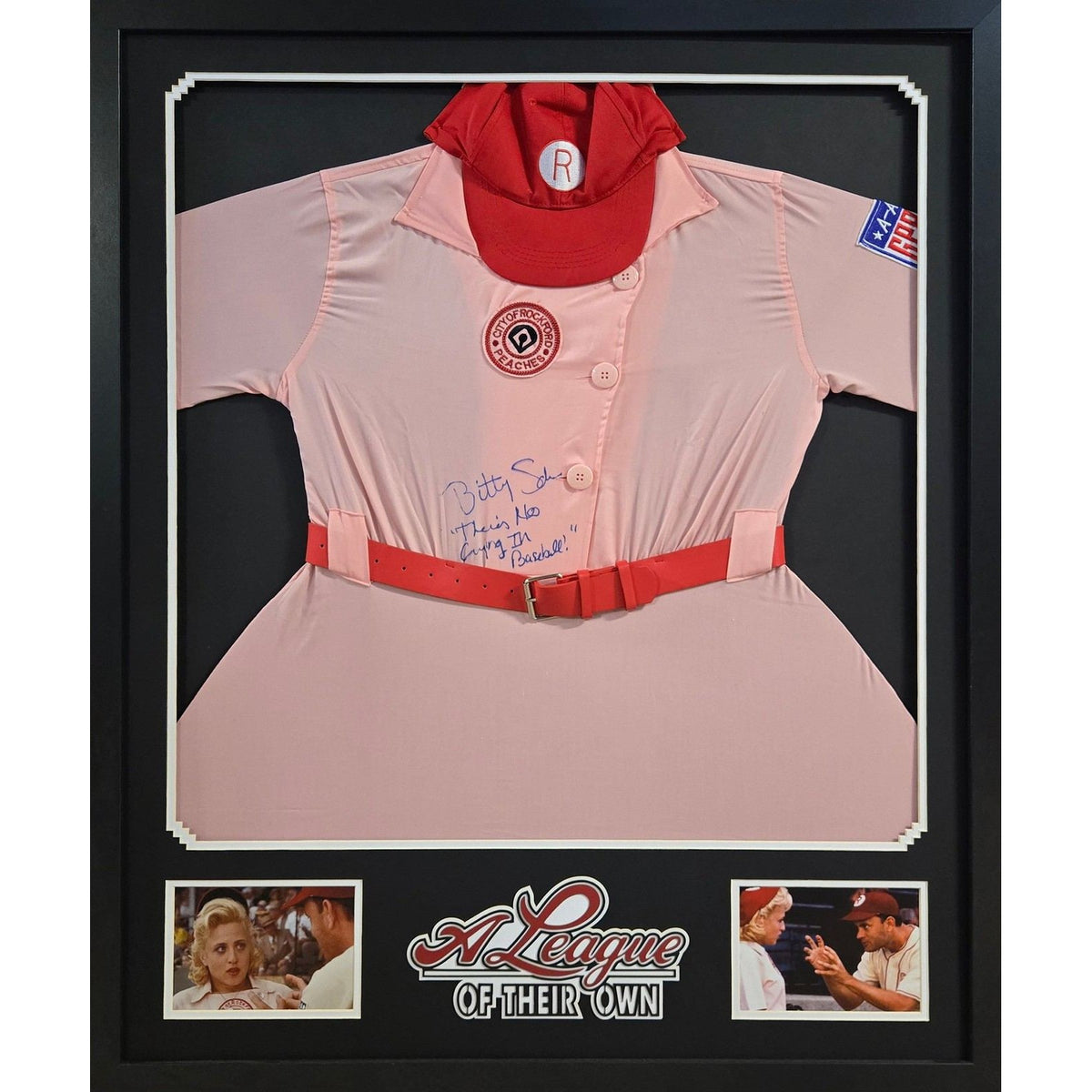 Bitty Schram Signed Framed Dress A League Of Their Own JSA Authenticated