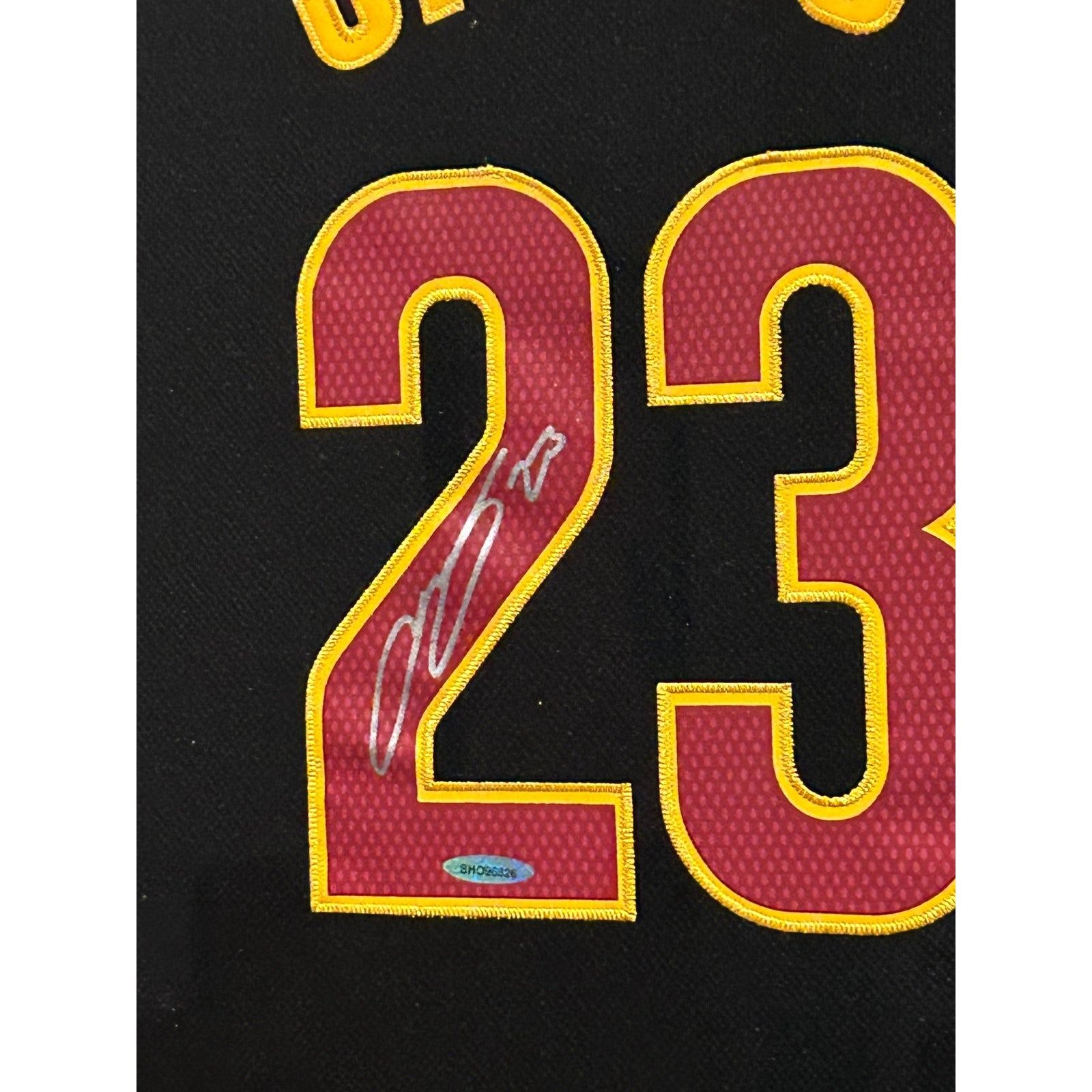 LeBron James Framed Signed Cavaliers Black Jersey UDA Autographed UpperDeck