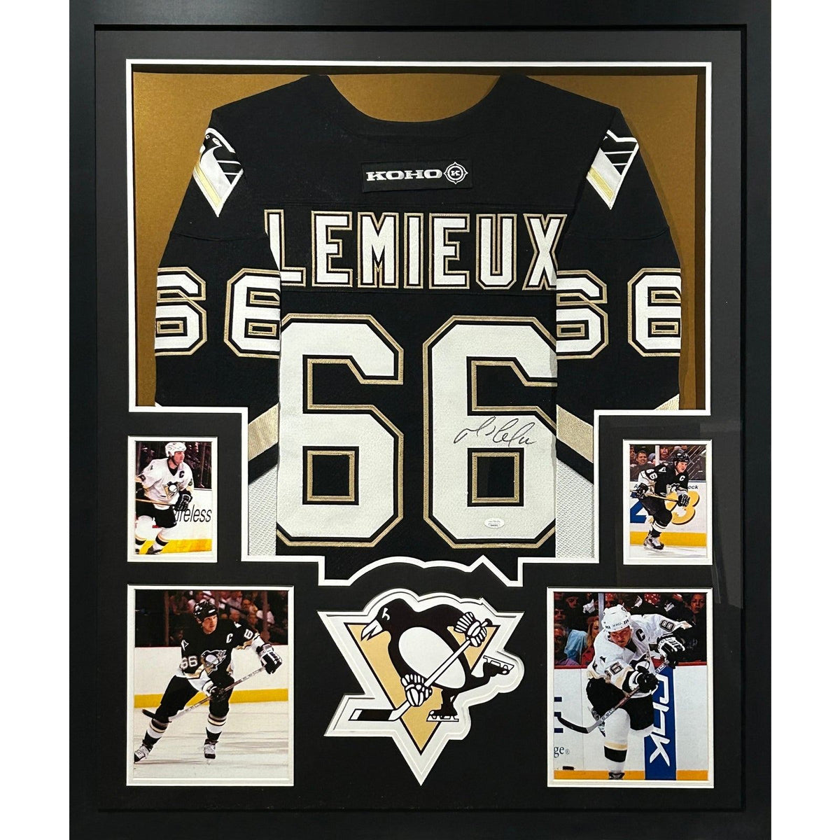 Mario Lemieux Framed Jersey JSA COA Autographed Signed Penguins