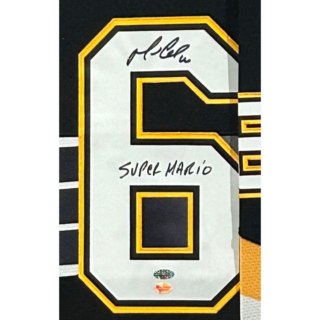 Mario Lemieux Framed Jersey Steiner Autographed Signed Penguins Stripes