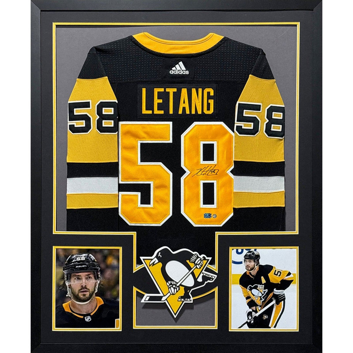 Kris Letang Framed Signed Jersey Frameworth Autographed Pittsburgh Penguins