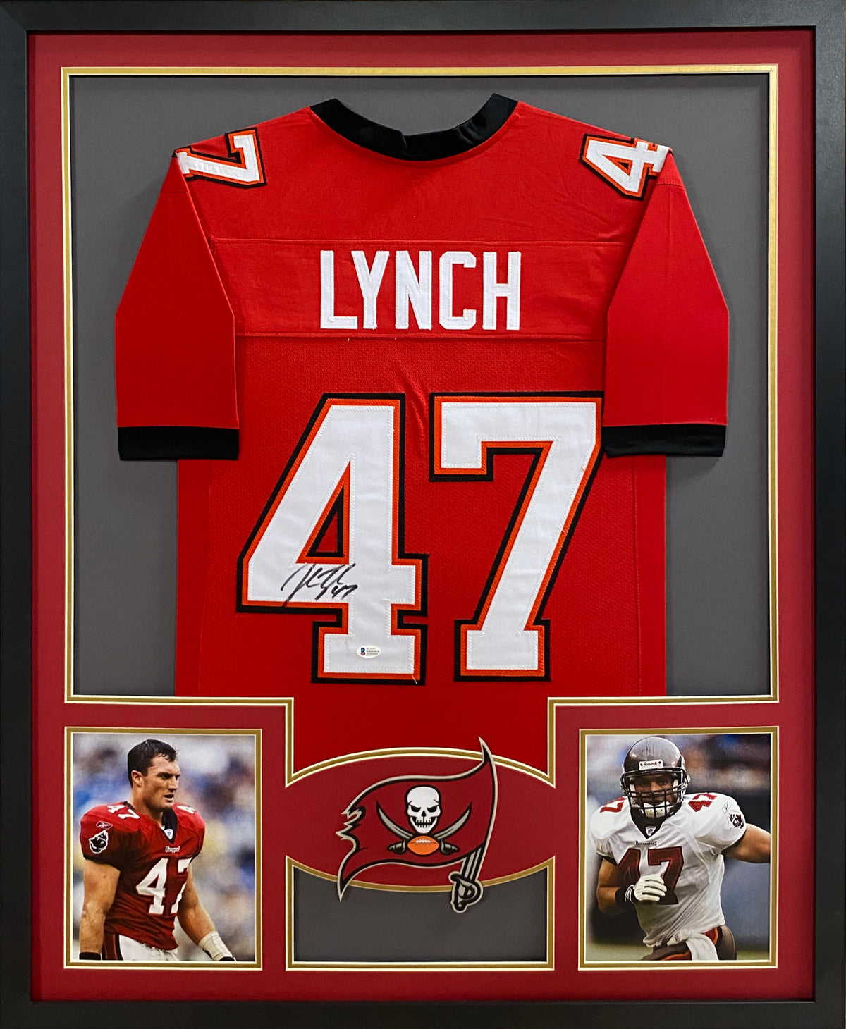 John Lynch Framed Signed Tampa Bay Buccaneers Jersey Beckett Autographed