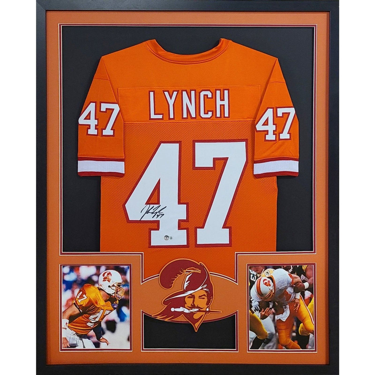 John Lynch Framed Signed TB Jersey Beckett Autographed Tampa Bay Buccaneers
