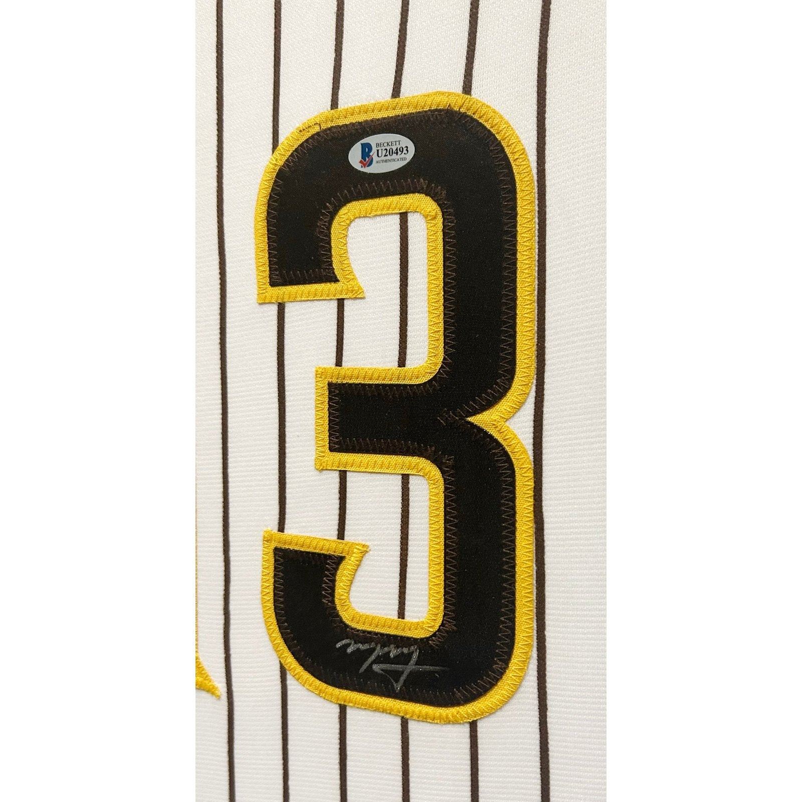 Manny Machado Framed Jersey Beckett Autographed Signed San Diego Padres