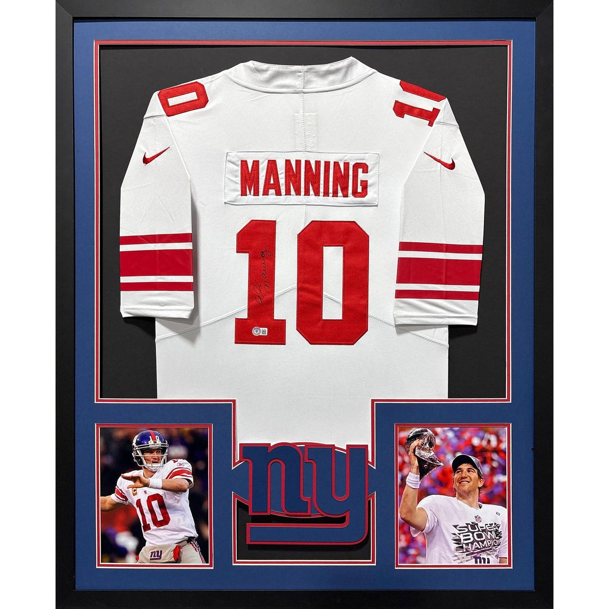 Eli Manning Framed Signed Jersey Beckett Autographed New York Giants