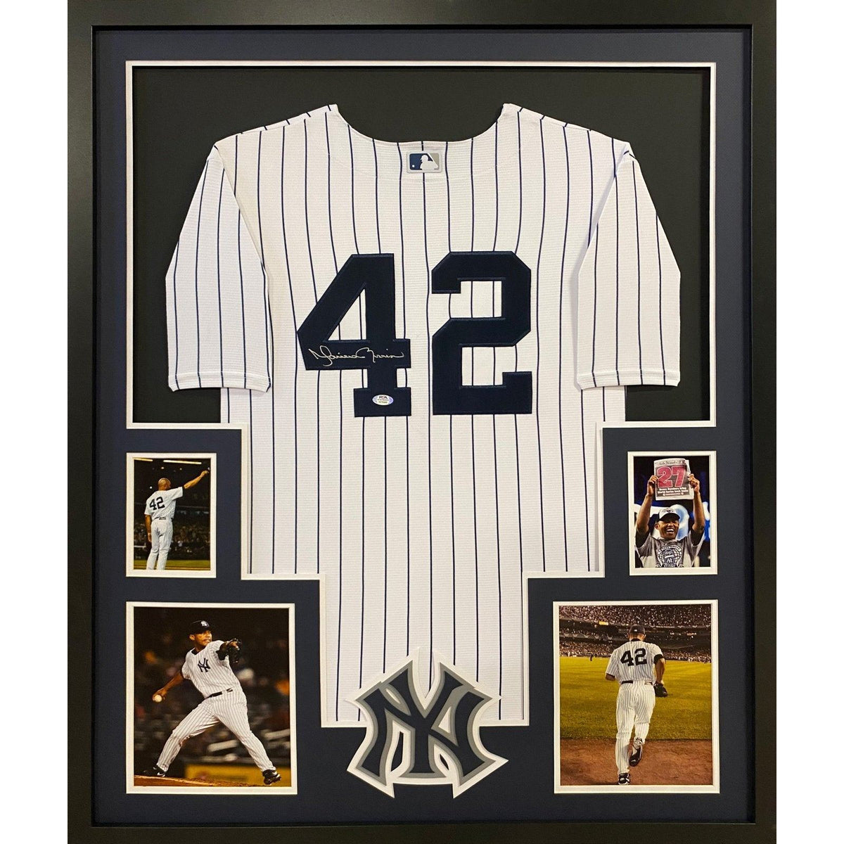 Mariano Rivera Framed Pinstripe Jersey PSA/DNA Autographed Signed Yankees