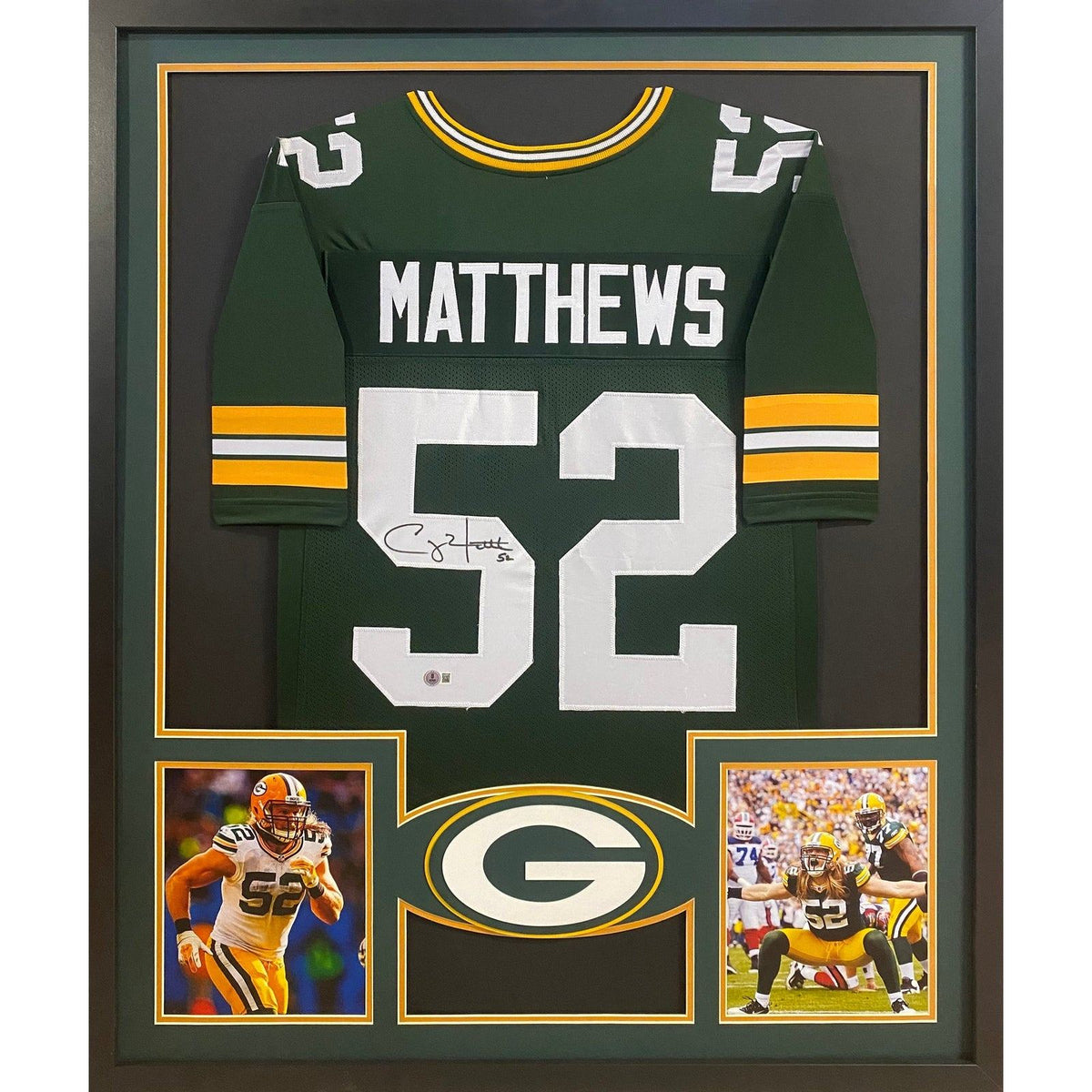 Clay Matthews Framed Signed Jersey Beckett Autographed Packers