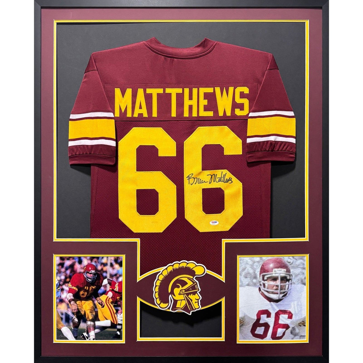 Bruce Matthews Framed Jersey PSA/DNA Autographed Signed USC