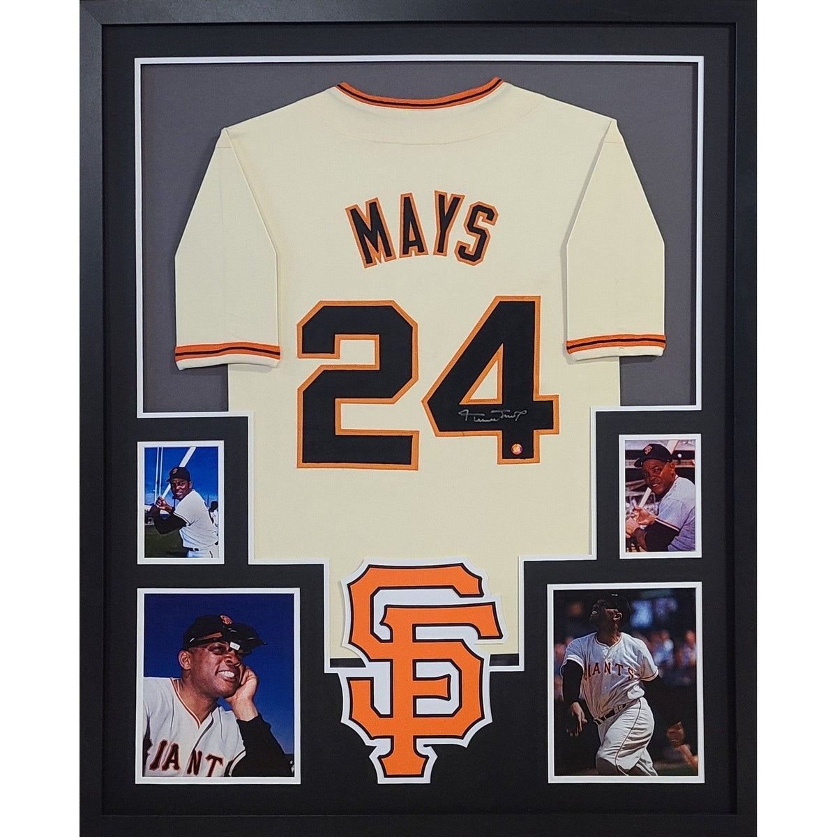 Willie Mays Framed Jersey Mays COA Autographed Signed San Francisco Giants