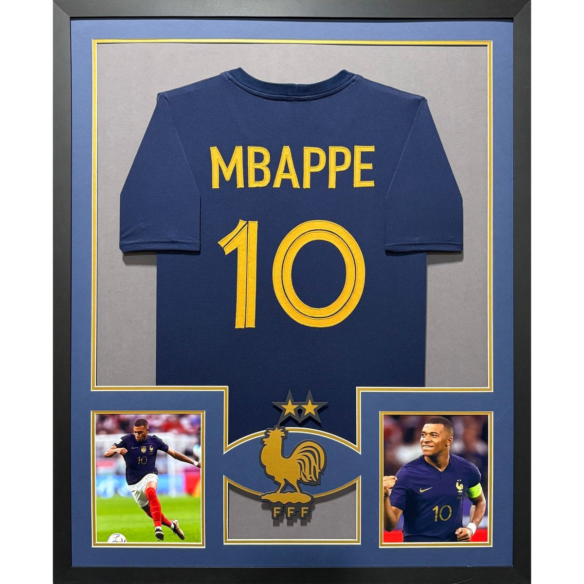 Kylian Mbappe UNSIGNED Framed France Jersey